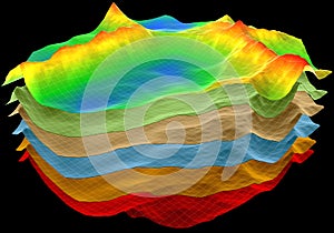 Abstract terrain, geology layers photo