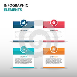 Abstract text box business Infographics elements, presentation template flat design vector illustration for web design marketing