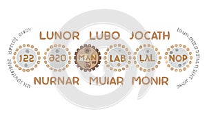 Abstract Text Design with Decorative Elements, vector design Generative AI