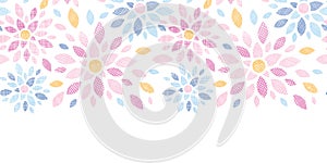 Abstract textile colorful flowers horizontal