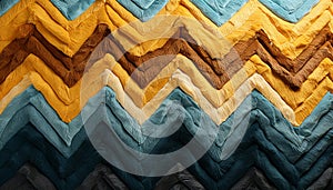 Abstract textile design with vibrant colors, woven wool, and rustic backdrop generated by AI