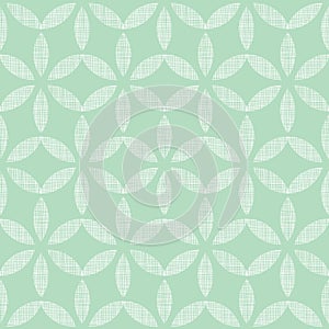 Abstract textile mint green leaves geometric