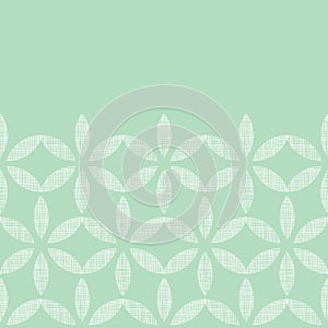 Abstract textile mint green leaves geometric