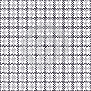 Abstract textile plaid pattern in grey and white for dress, jacket, coat. Seamless hounds tooth check plaid graphic art for spring