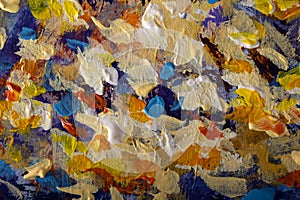 Abstract texture art background paint strokes close up impressionism
