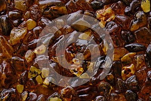 Abstract texture and background of amber stone.