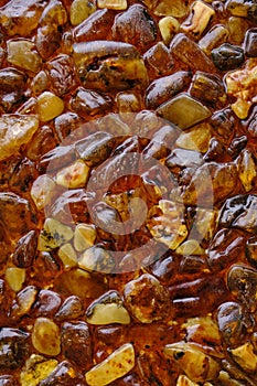 Abstract texture and background of amber stone.