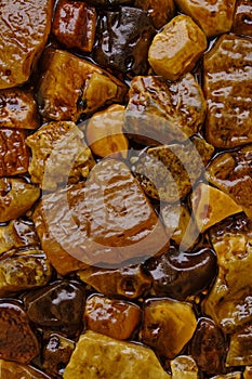Abstract texture and background of amber stone.