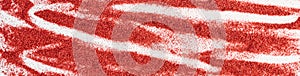 Abstract texture background. The red glitter texture, long banner