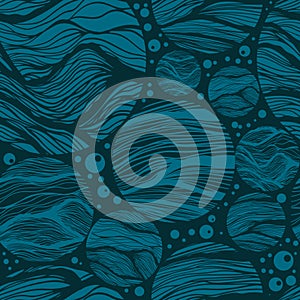 Abstract seamless pattern sea graphic. Vector illustration