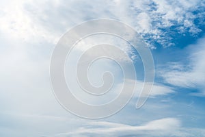 Abstract texture of blue sky with feather and soft clouds