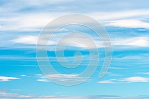 Abstract texture of blue sky with feather and soft clouds