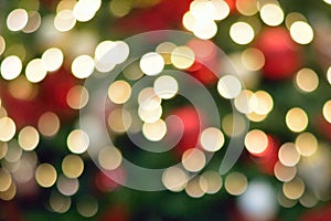 Abstract texture of colorful Christmas lights background blurs
