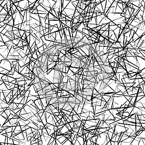 Abstract texture with random, chaotic lines in tangled, jumbled