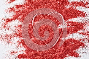 Abstract texture. A red glitter background