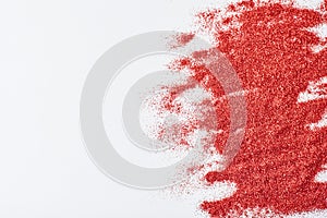 Abstract texture. A red glitter background