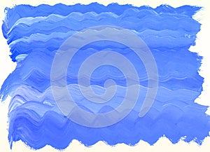 Abstract texture sea waves blue paint brush illustration