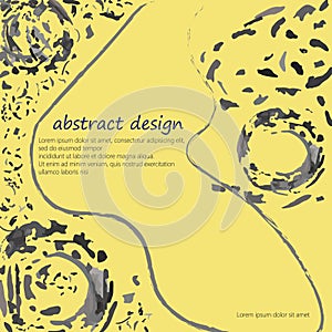 Abstract Texture Vector Art an Soft yellow and Dark grayish cyan color