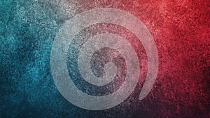 Abstract Textured Background with Dynamic Blue and Red Gradient. Rough Grunge Surface Design Element