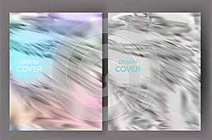 Abstract textured backgrounds. Liquid glass. Design cover.