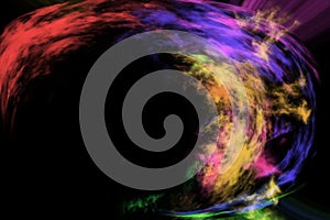 Abstract Textured cloud,isolated on black background