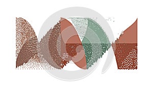 Abstract Textured Geometric Pattern, Dynamic Earthy Tones Design, vector design Generative AI