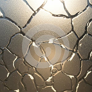 Abstract textured surface with a cracked