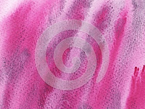 abstract textured Watercolor pink Background with stains. Watercolor wash with black granulation