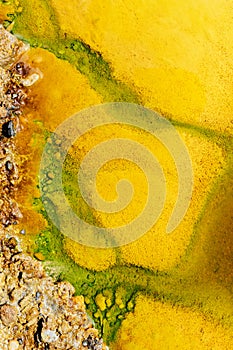 Abstract textures and formations on the banks of Rio Tinto river  Andalusia Spain