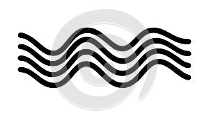 Abstract Thick Wavy Lines Vector, Bold Fluid Design Element, vector design Generative AI