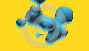 Abstract three-dimensional composition in dotwork style. Pointillism graphic. Dot stipple design. 3D vector illustration with