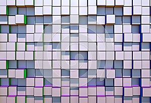 Abstract three-dimensional cubes background