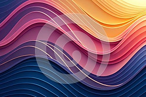Dynamic 3D waves with smooth gradient colors creating an abstract background.