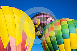 Abstract of three hot air balloons