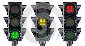 Abstract three traffic lights
