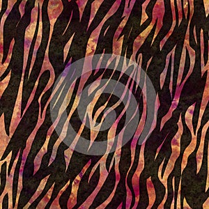 Abstract Tiger Animal Flame Pattern