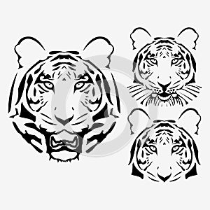 The abstract tiger head set