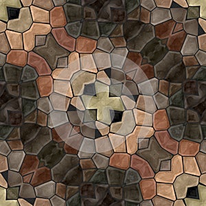 Abstract tile able decorative mosaic in vintage style