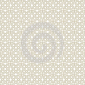 Abstract tile ornament. Asian geometric tradisional seamless pattern photo