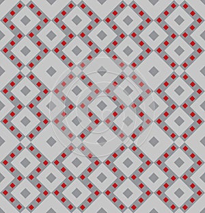 Abstract Tile ornament. Geometric square shape seamless pattern. Geometrical ornamental backgrop