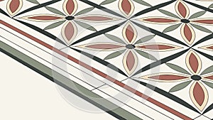 Abstract Tile Pattern, Geometric Intersecting Lines, Modern Decorative Art, vector design Generative AI