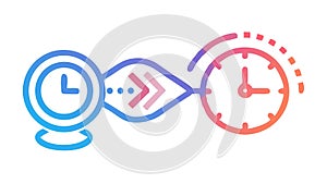 Abstract Time Flow Infinity Symbol Vector Icon, vector design Generative AI