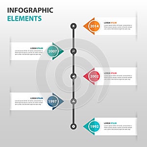 Abstract timeline business Infographics elements, presentation template flat design vector illustration for web design marketing