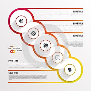 Abstract timeline infographic template. Vector illustration.