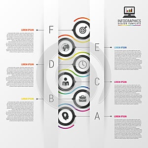 Abstract timeline infographic template. Vector illustration