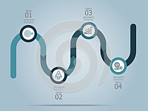 Abstract timeline roadmap infographic presentation