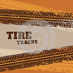 Abstract tire track marks background