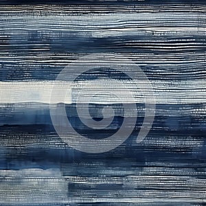 Abstract Tonalist Seascape: Blue And White Stripes Painting