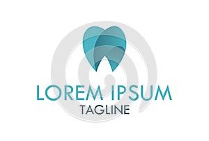 Abstract Tooth Dental Orthodontics Clinic Logo Design