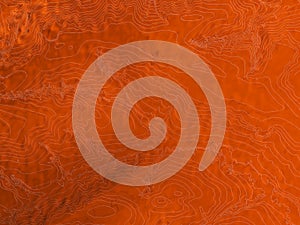 Abstract topographic map in orange colors